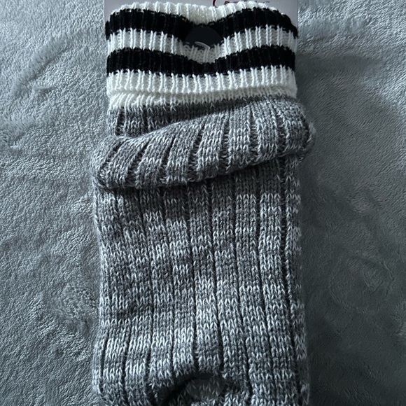 Women's Cozy Leg Warmers - Black and Gray - Picture 4 of 8
